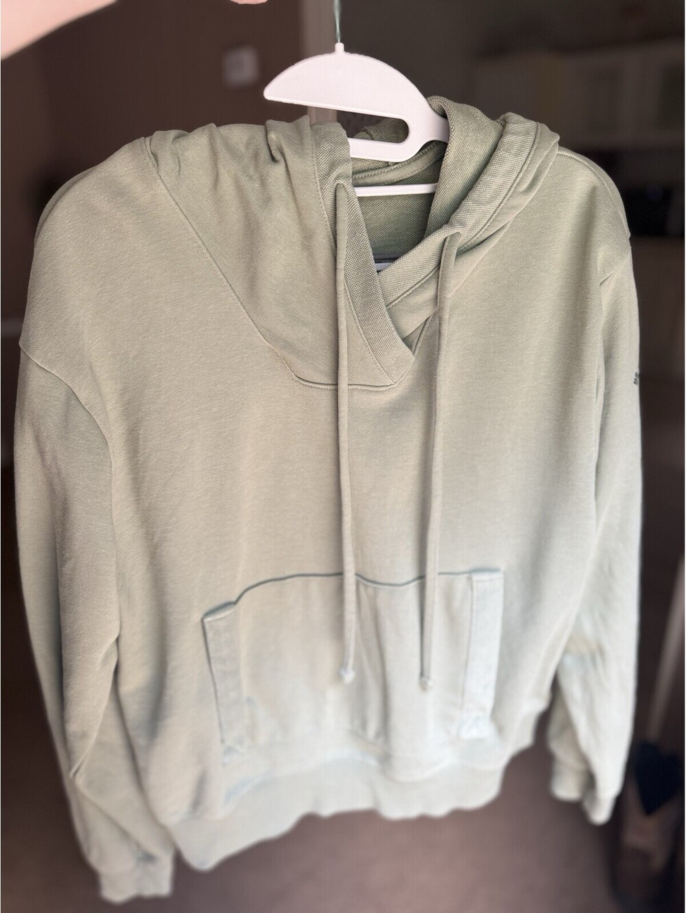 Columbia Women’s Green Pullover Hoodie Size L Drawstring Hooded Pockets